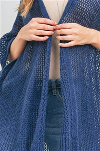 CROCHET MESH KIMONO CARDIGAN