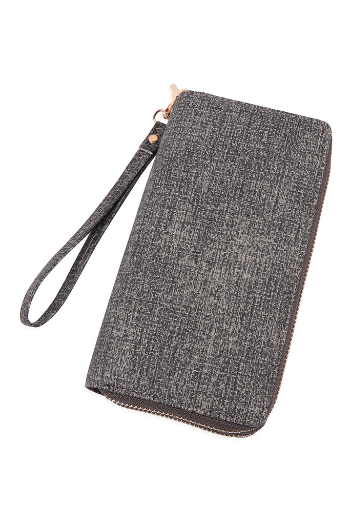 DOUBLE ZIPPER FASHION WALLET