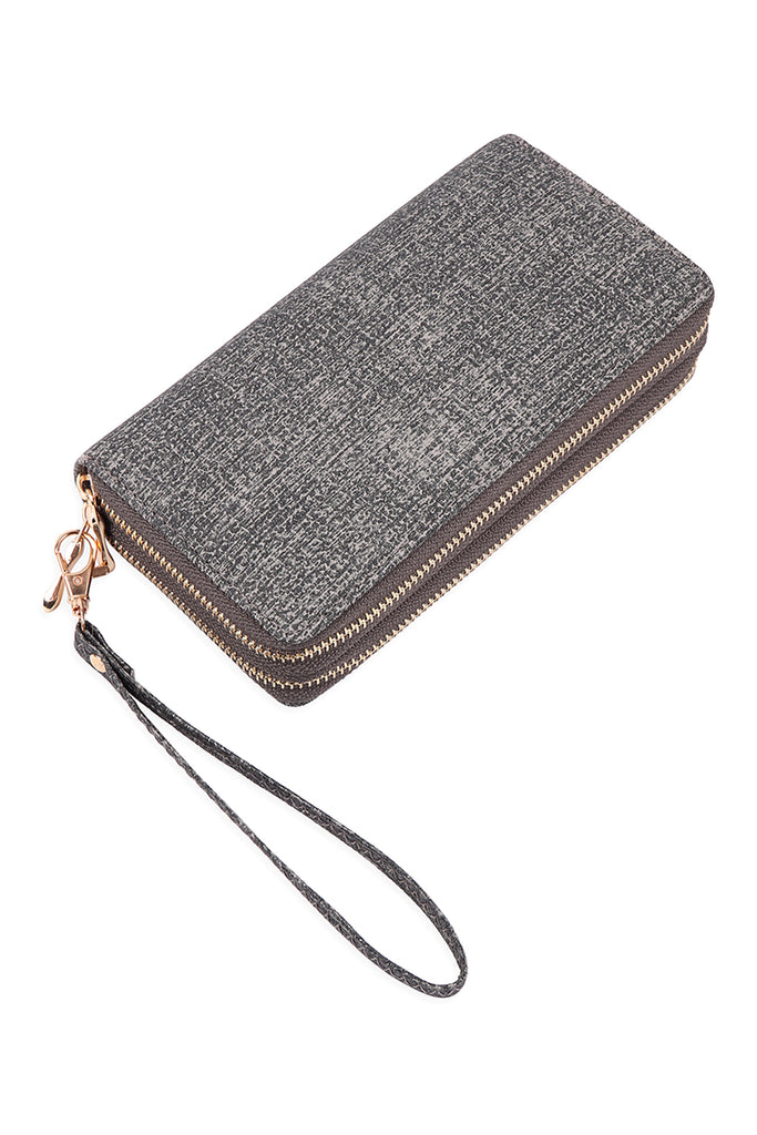 DOUBLE ZIPPER FASHION WALLET