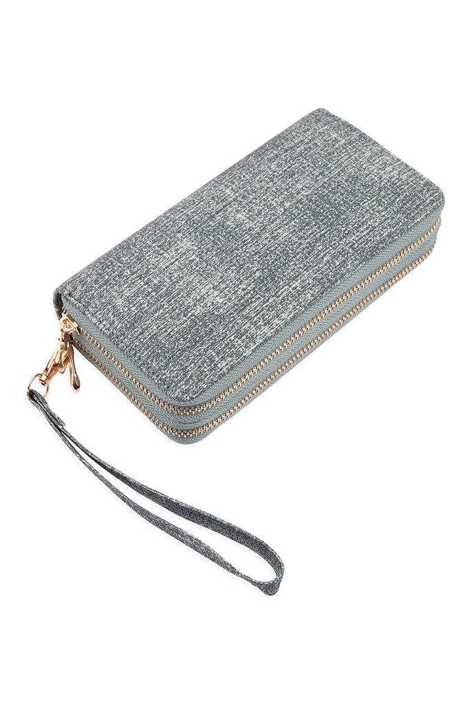 DOUBLE ZIPPER FASHION WALLET