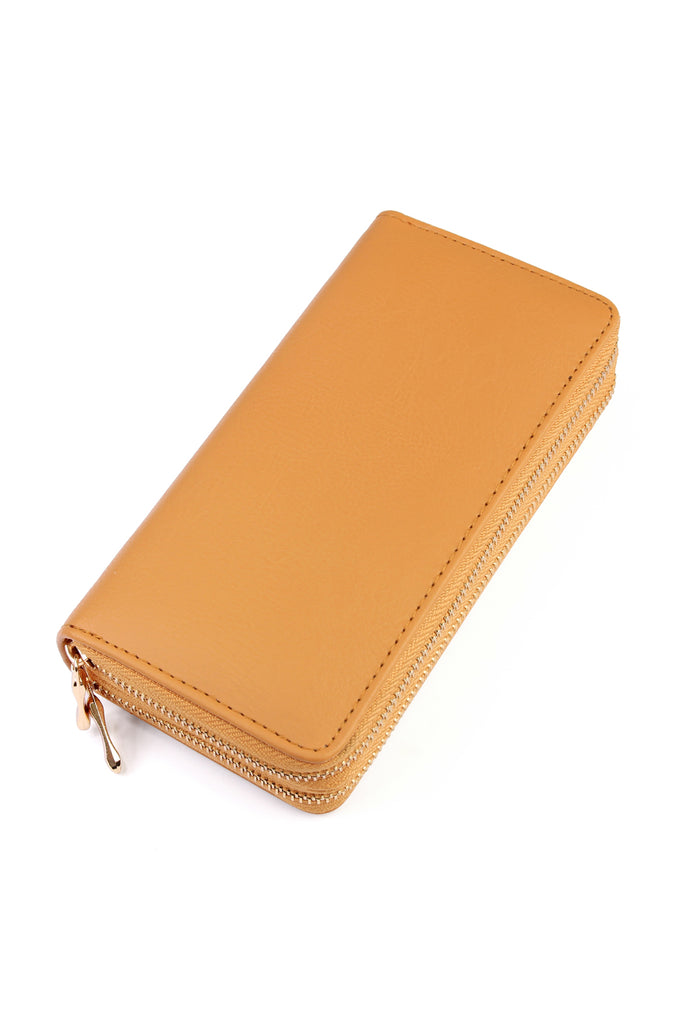 Madison | Double Zip Wallet Orange