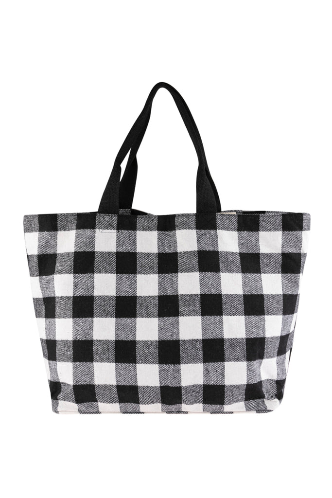 PLAID TOTE BAG