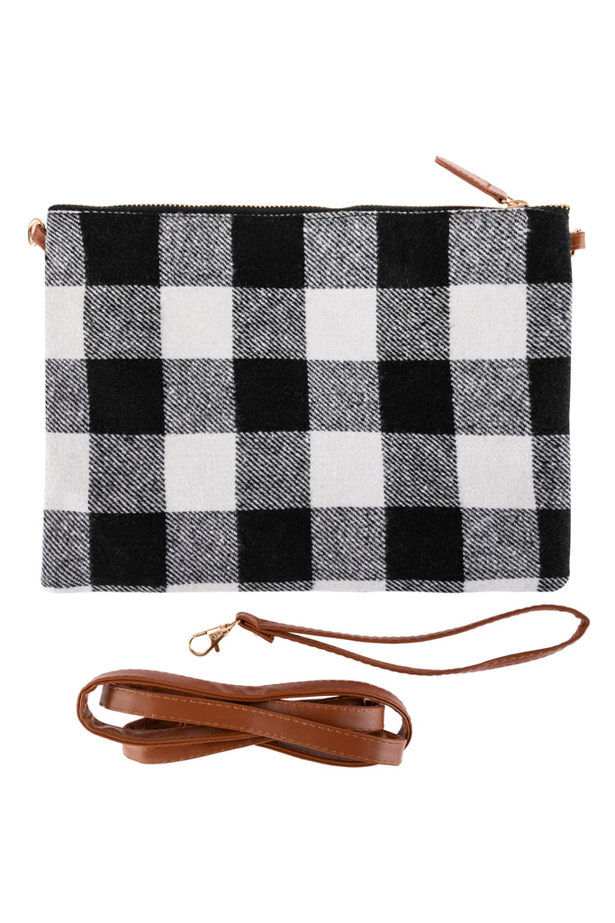 PLAID CROSSBODY POUCH