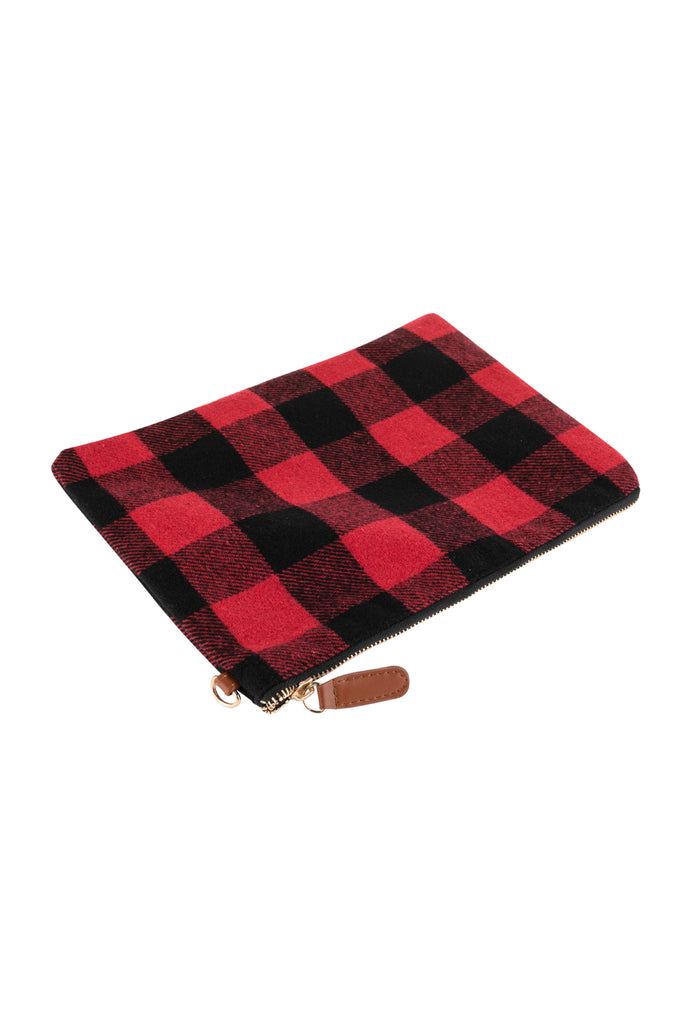 PLAID CROSSBODY POUCH