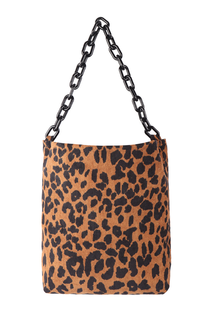 CHAIN HANDLE FASHION TOTE BAG