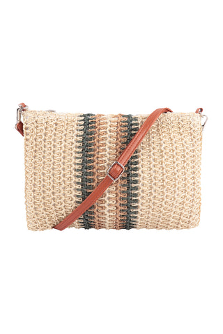 RATAN HANDLE NATIVE DESIGN JUTE TOTE BAG