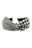 PLAID KNOTTED FABRIC COATED HAIR BAND