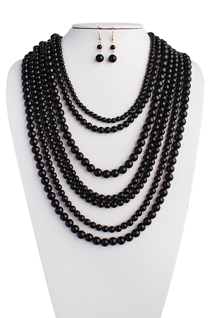 HDN1365 - STRAND BUBBLE NECKLACE SET