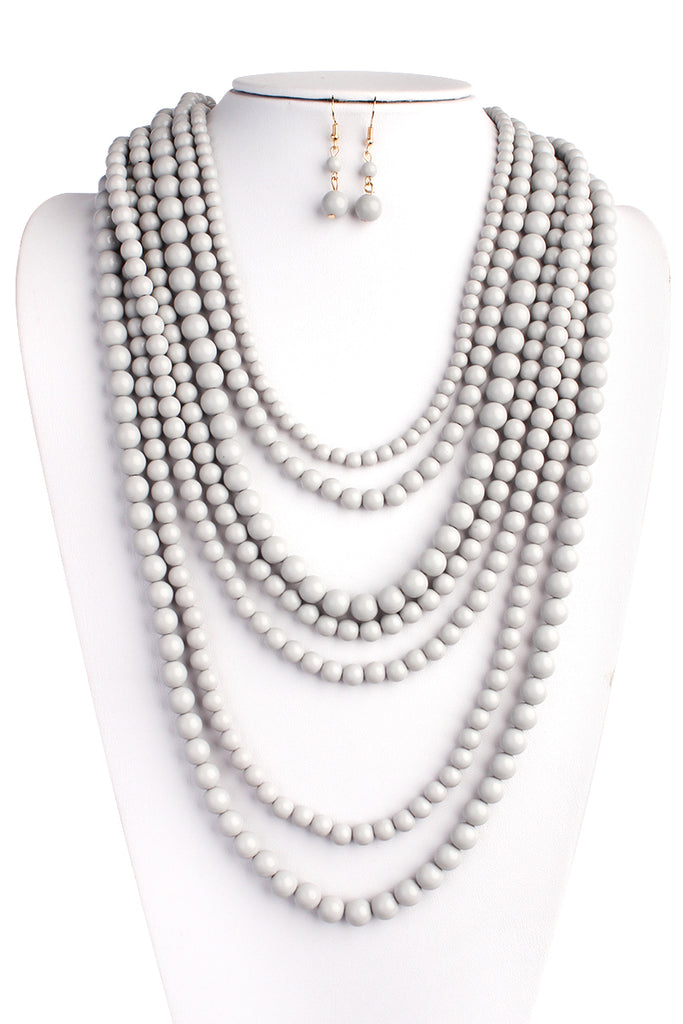 HDN1365 - STRAND BUBBLE NECKLACE SET