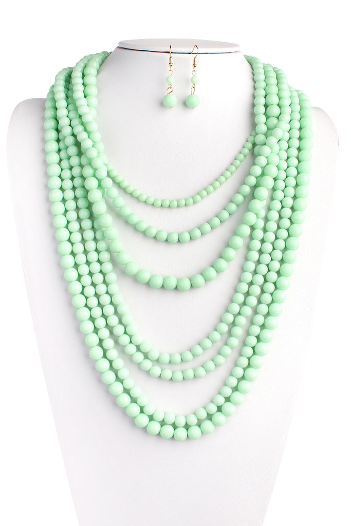 HDN1365 - STRAND BUBBLE NECKLACE SET