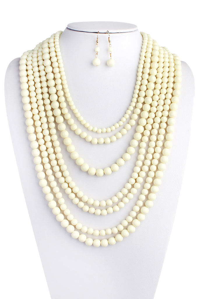 HDN1365 - STRAND BUBBLE NECKLACE SET