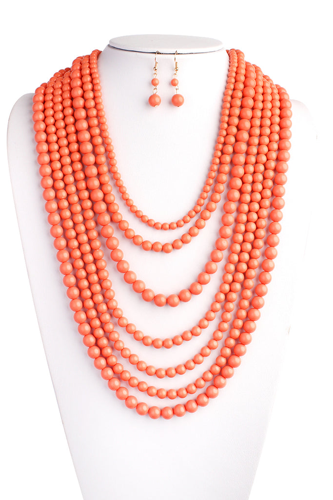 HDN1365 - STRAND BUBBLE NECKLACE SET