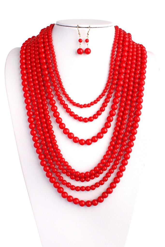 HDN1365 - STRAND BUBBLE NECKLACE SET