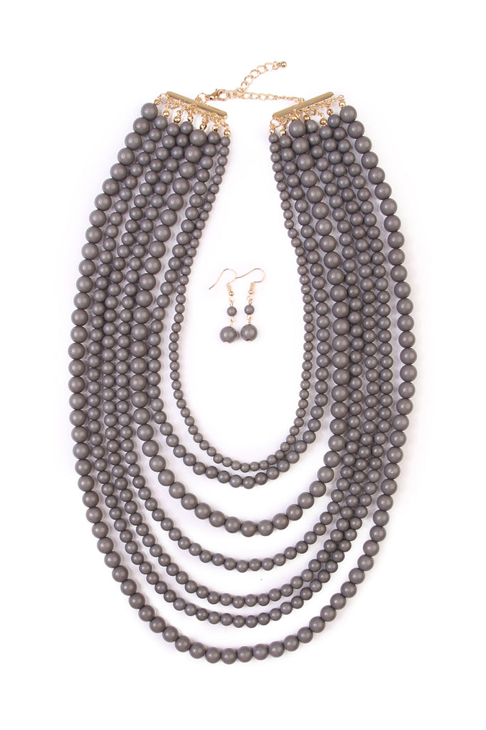 HDN1365 - STRAND BUBBLE NECKLACE SET