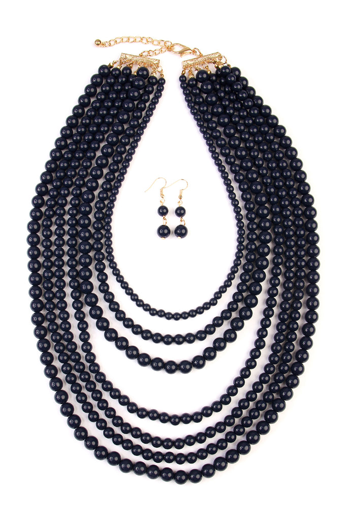 HDN1365 - STRAND BUBBLE NECKLACE SET