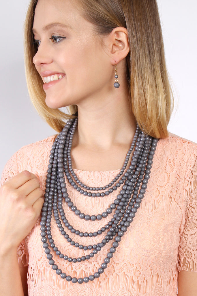 HDN1365 - STRAND BUBBLE NECKLACE SET