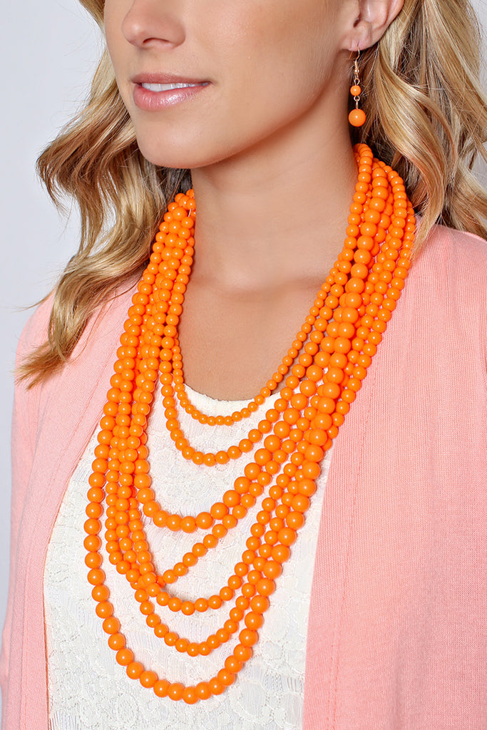 HDN1365 - STRAND BUBBLE NECKLACE SET