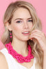 MULTI STRAND BUBBLE CHOKER NECKLACE AND EARRING SET