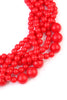 MULTI STRAND BUBBLE CHOKER NECKLACE AND EARRING SET