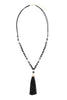 HDN2237 - BEADED TASSEL PENDANT NECKLACE