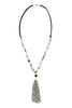 HDN2237 - BEADED TASSEL PENDANT NECKLACE
