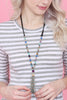 HDN2237 - BEADED TASSEL PENDANT NECKLACE