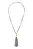 HDN2237 - BEADED TASSEL PENDANT NECKLACE
