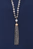 HDN2237 - BEADED TASSEL PENDANT NECKLACE