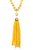 HDN2237 - BEADED TASSEL PENDANT NECKLACE