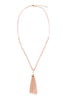 HDN2237 - BEADED TASSEL PENDANT NECKLACE