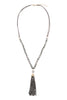 HDN2237 - BEADED TASSEL PENDANT NECKLACE
