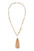 HDN2237 - BEADED TASSEL PENDANT NECKLACE