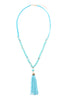 HDN2237 - BEADED TASSEL PENDANT NECKLACE