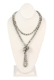 HDN2239 - NATURAL STONE HAND KNOTTED LONG NECKLACE