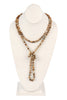 NATURAL STONE HAND KNOTTED LONG NECKLACE