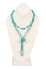 NATURAL STONE HAND KNOTTED LONG NECKLACE