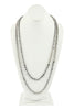 6MM TWO LINE MIXED BEADS NECKLACE