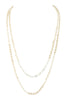 6MM TWO LINE MIXED BEADS NECKLACE