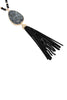 NATURAL STONE TASSEL PENDANT NECKLACE