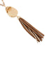 NATURAL STONE TASSEL PENDANT NECKLACE