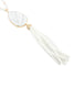 NATURAL STONE TASSEL PENDANT NECKLACE