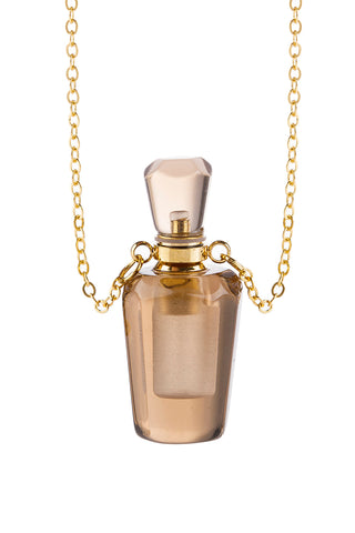 HDN2875 - NATURAL STONE WRAP OVAL PENDANT CHAIN NECKLACE