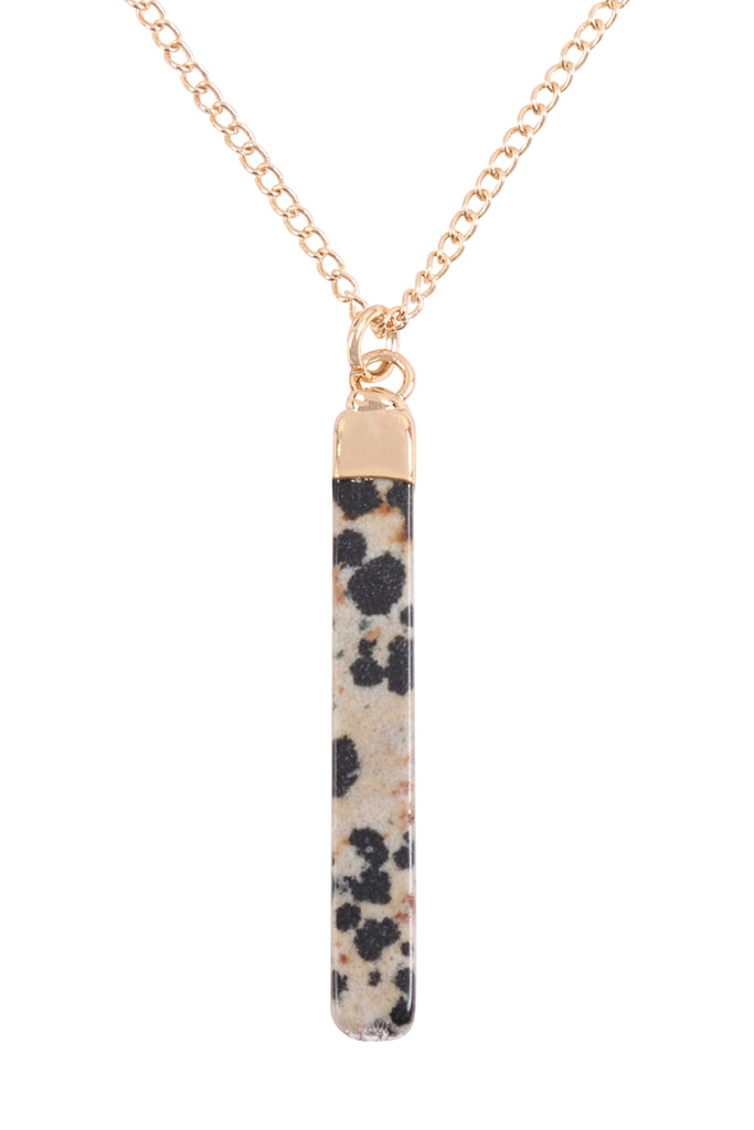 BAR STONE PENDANT NECKLACE