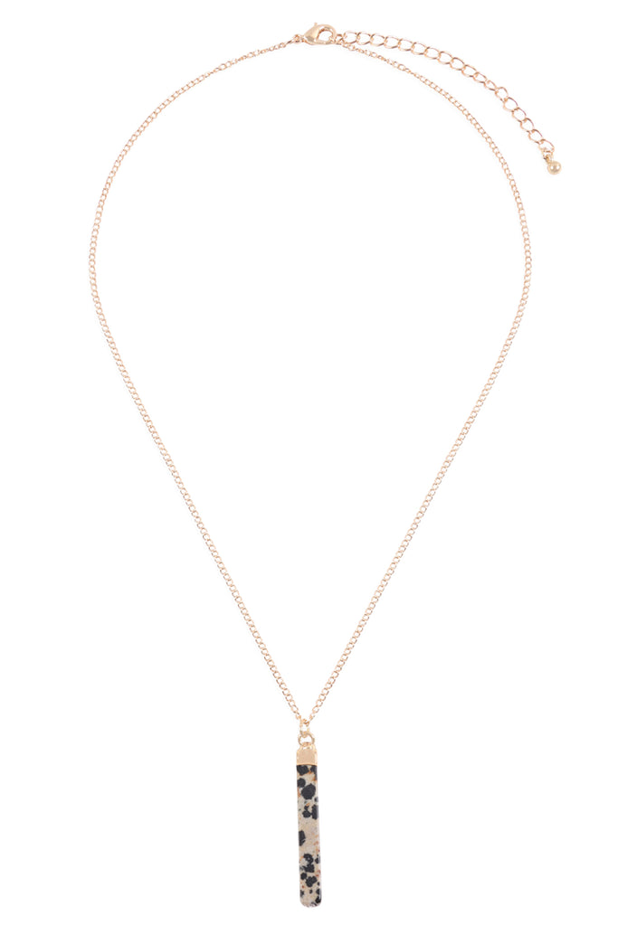 BAR STONE PENDANT NECKLACE