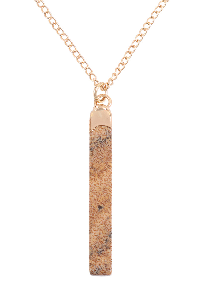 BAR STONE PENDANT NECKLACE