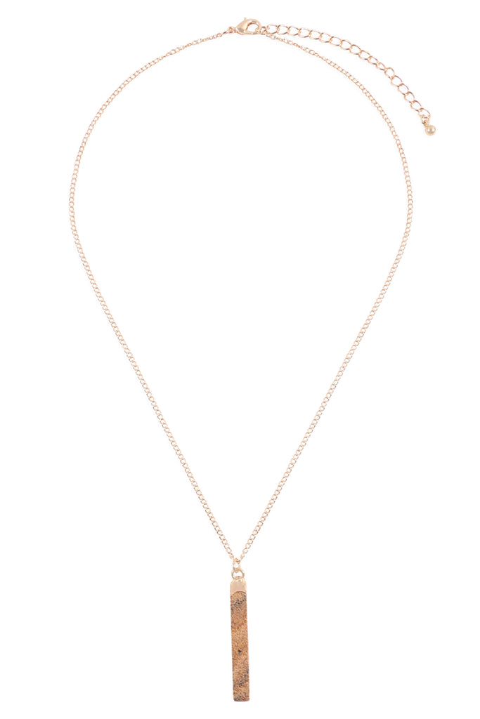 BAR STONE PENDANT NECKLACE