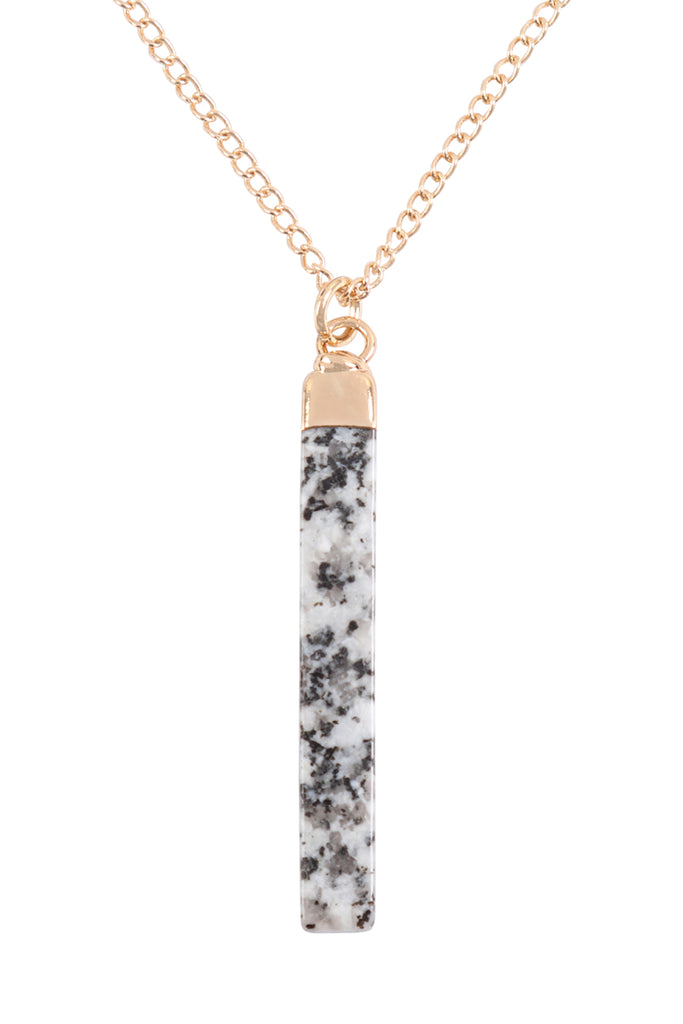 BAR STONE PENDANT NECKLACE