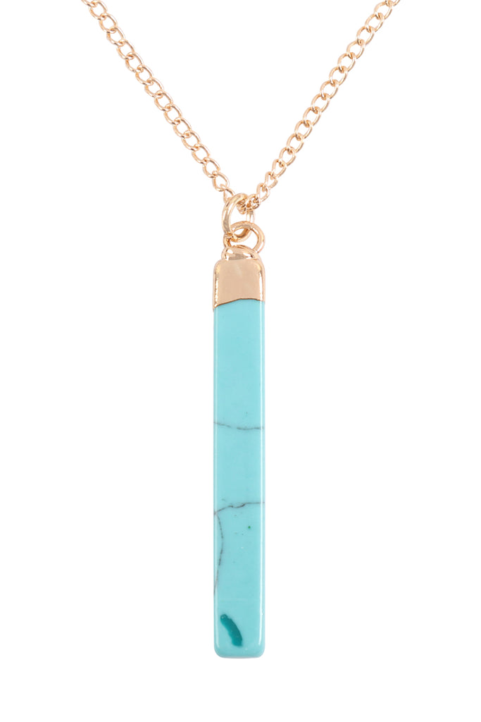 BAR STONE PENDANT NECKLACE