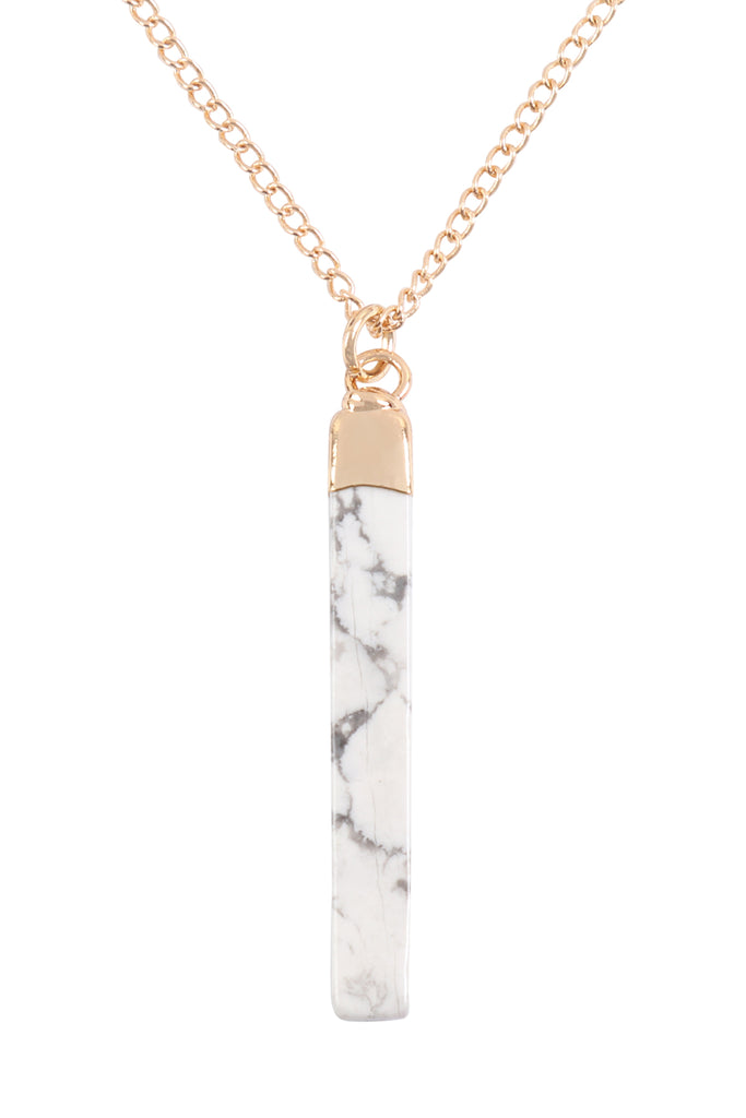 BAR STONE PENDANT NECKLACE