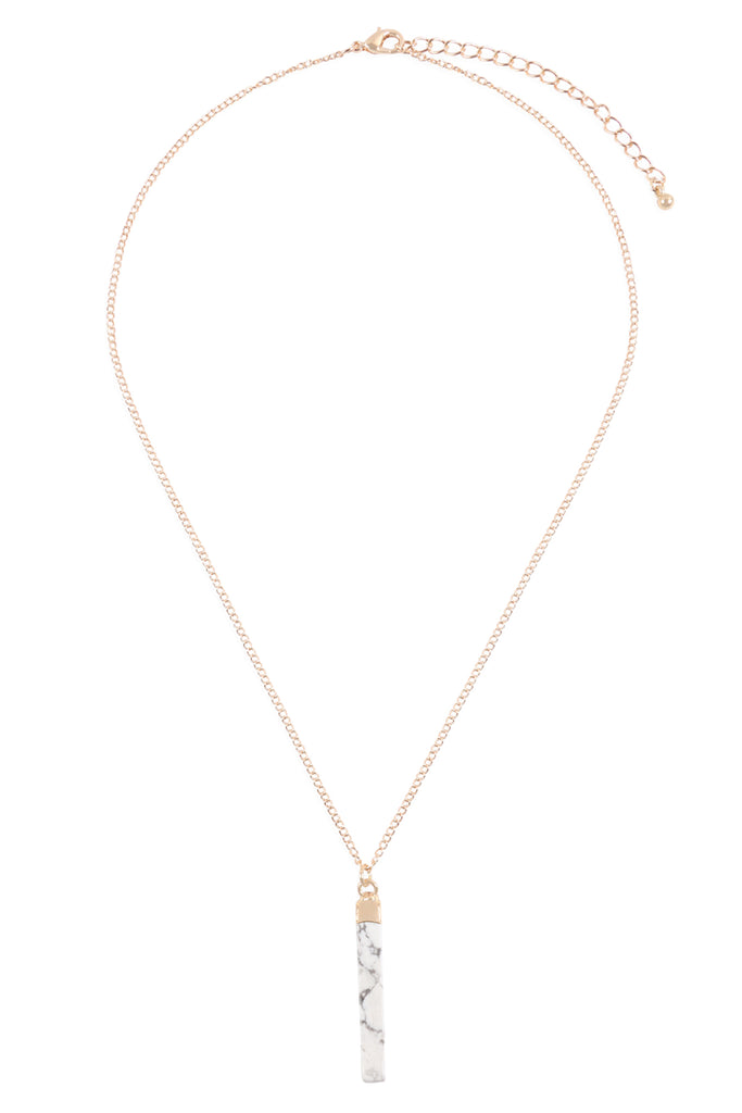 BAR STONE PENDANT NECKLACE
